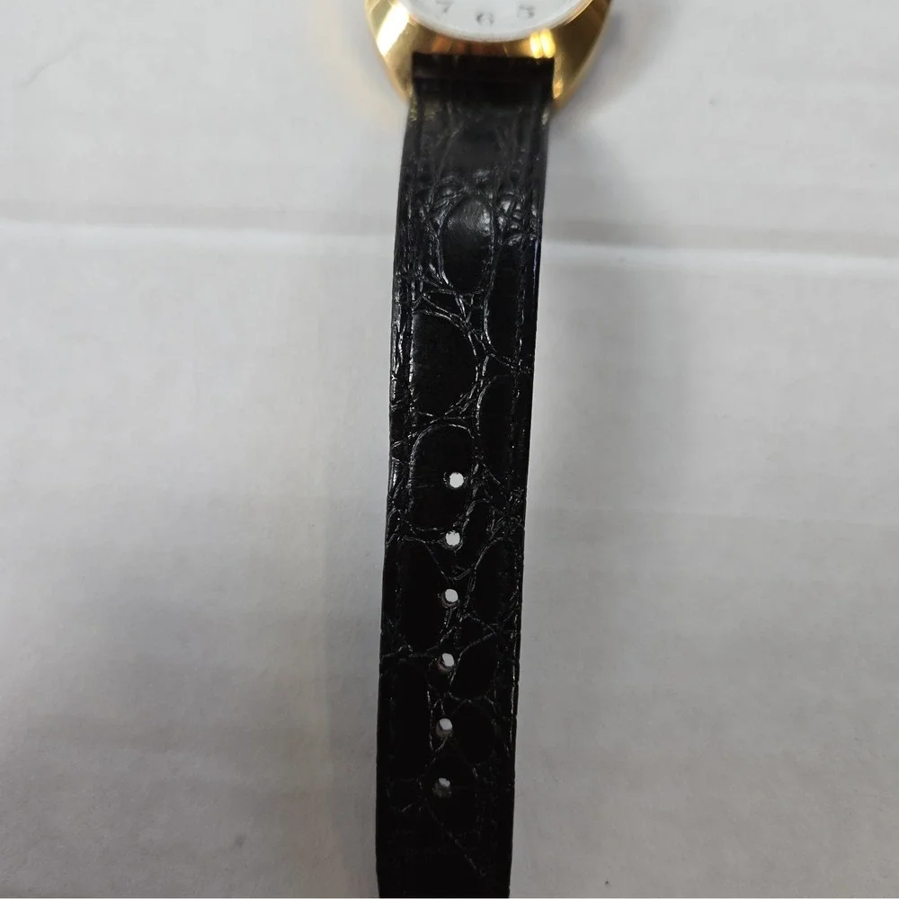 Bucherer Mens Watch. Plaque Ten Micron Gold, Automatic,Date,Leather Band.
